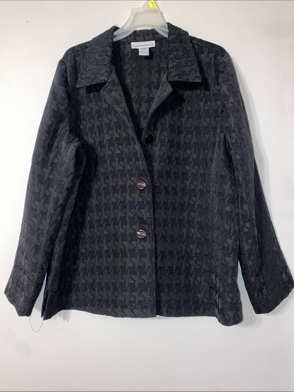 Sag Harbor Black Houndstooth Blazer